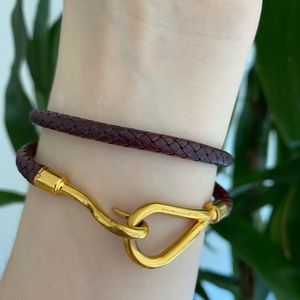 Hermes Red Leather Bracelet